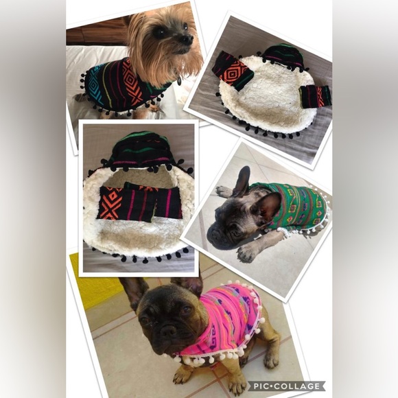 New handmade size L PONCHO FOR DOG/CAT - Picture 1 of 9